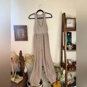 Free People Taupe Jumpsuit